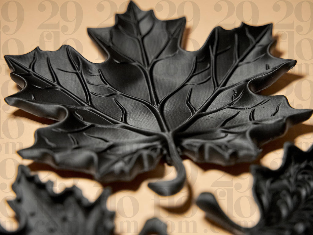 Ahornblatt Schalen – Set aus 3 Deko-Schalen im Kupfer-Schwarz oder Schwarz Matt | Herbstliche Tischdeko & Geschenkidee Fehn-factory.de