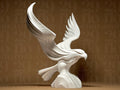Elegante Adler Skulptur – Abstrakte Dekofigur mit Flügeln | Moderne Eagle Statue aus 3D-Druck | Symbol für Freiheit & Stärke Fehn-factory.de