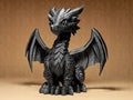 Drachen Skulptur – Detailreiche Fantasy-Figur | Handbemalte Drachenstatue in Schwarz oder Gold | 3D-Kunstwerk für Deko & Sammler Fehn-factory.de
