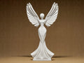 Modern Angel Statuette | Weißer 3D-gedruckter Engel | Symbol für Schutz, Hoffnung & Frieden | 29Flo White Series | Elegante Dekoskulptur Fehn-factory.de