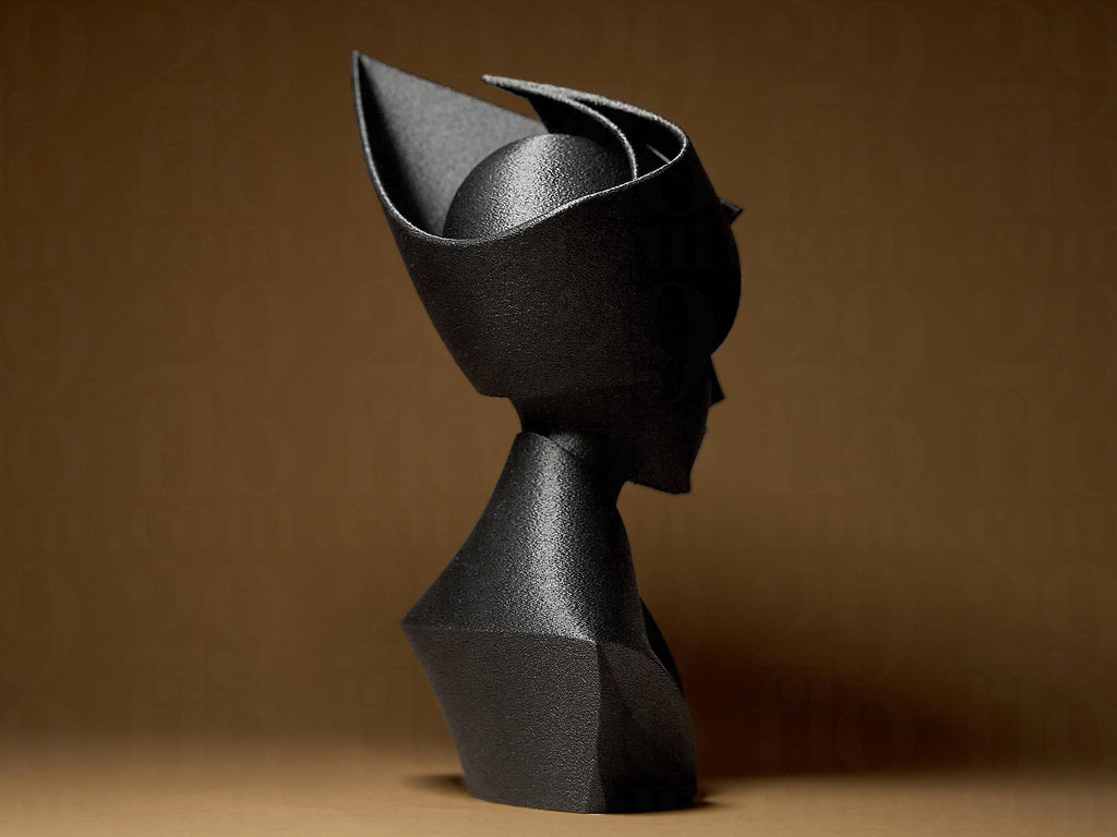 Minimalistic Woman Sculpture | Abstrakte Frauenbüste in Schwarz | 3D-gedruckte Skulptur | 29Flo Black Series | Symbol für Eleganz & Stärke Fehn-factory.de