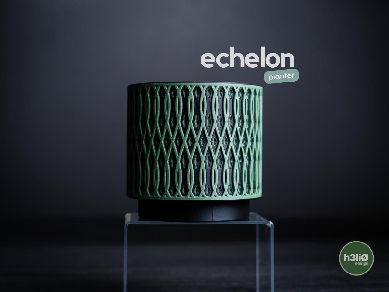 echelon planter | Moderner 3D Druck Blumentopf | Ornamental Übertopf | Design Deko Topf
