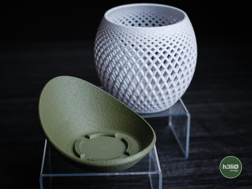 Polygon Orchid Planter | Moderner 3D Druck Orchideentopf | Geometrischer Übertopf | Design Deko
