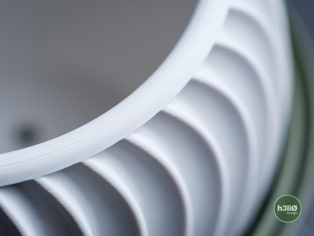 sonar planter | Moderner 3D Druck Blumentopf | Gerillter Übertopf | Design Deko Topf