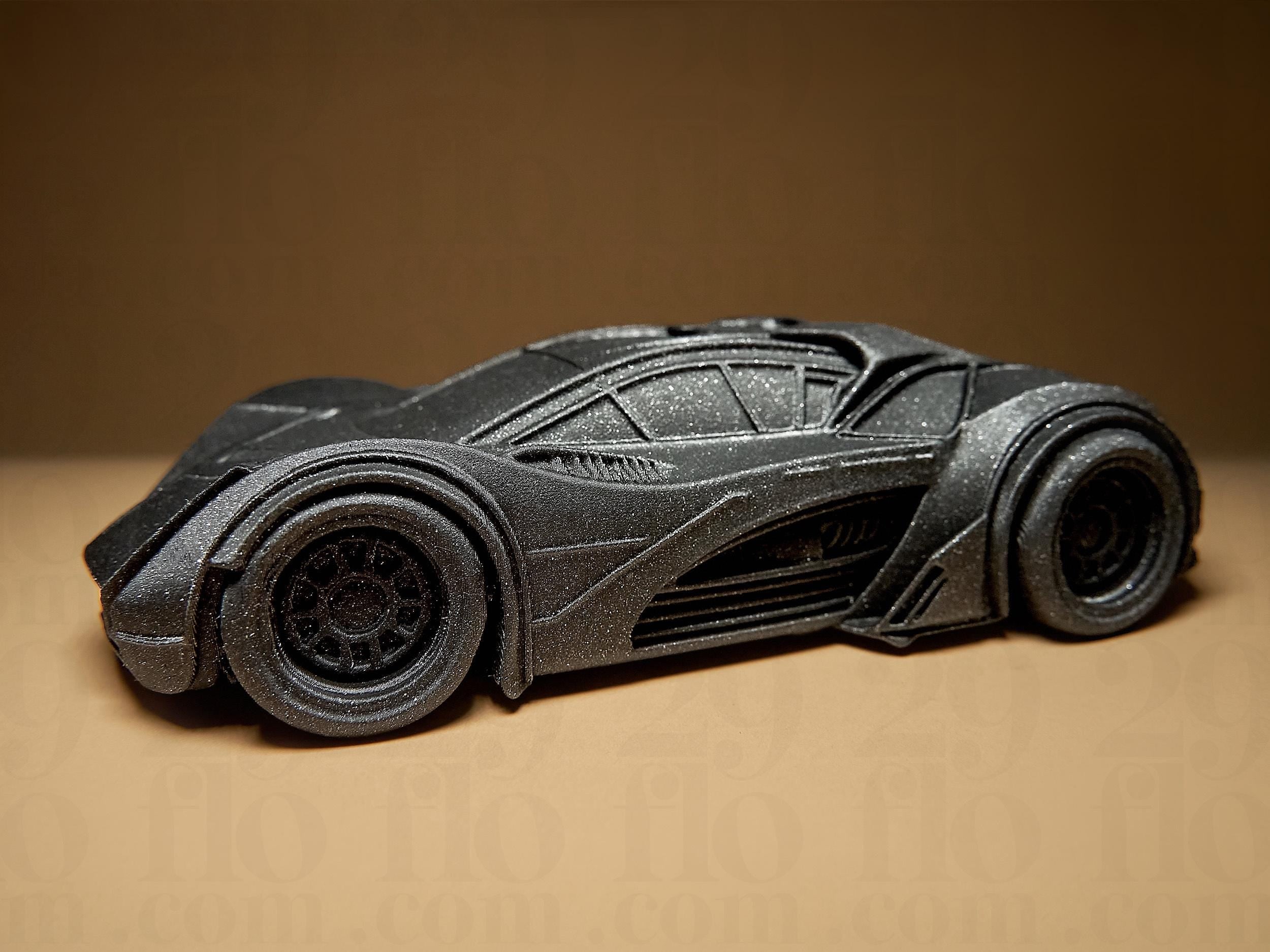 Hyper Car Concept Model | Schwarzes Design-Sammlermodell | 3D-gedrucktes Kunstobjekt mit futuristischer Form Fehn-factory.de