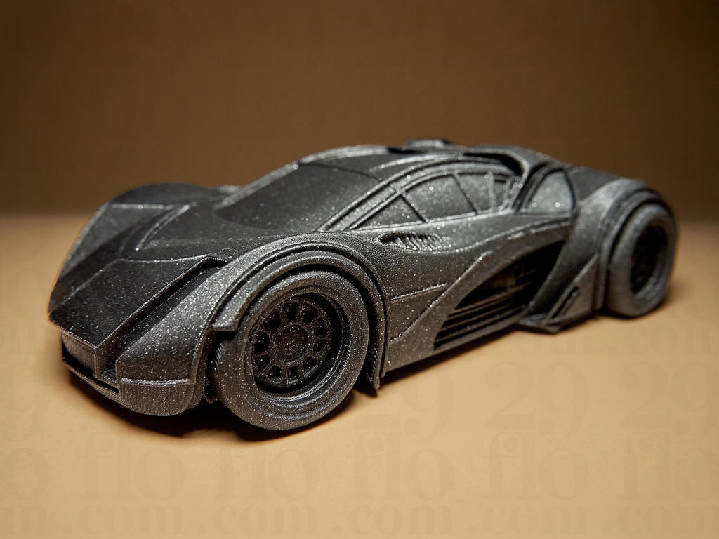 Hyper Car Concept Model | Schwarzes Design-Sammlermodell | 3D-gedrucktes Kunstobjekt mit futuristischer Form Fehn-factory.de