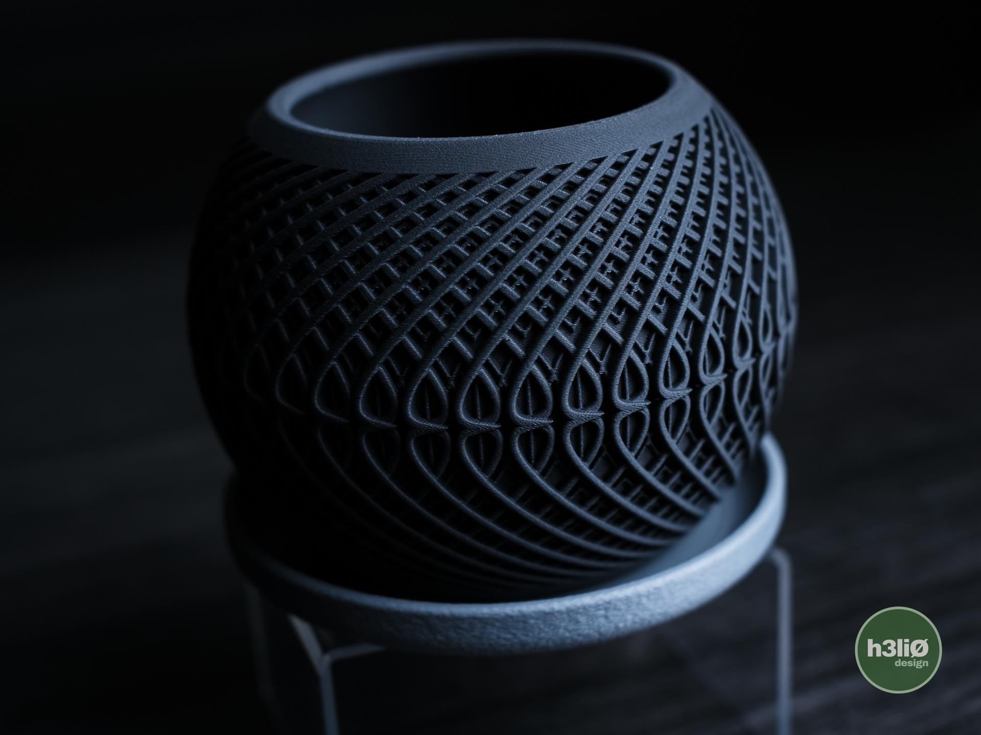 kinetic planter | Moderner 3D Druck Blumentopf | Geometrischer Übertopf | Design Deko Topf