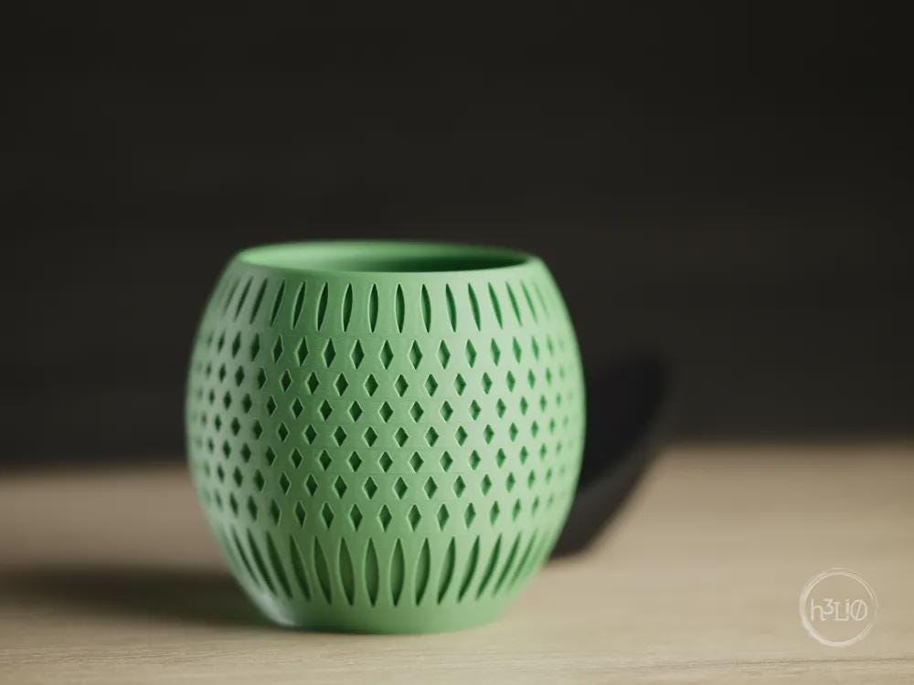 orbit planter | Moderner 3D Druck Blumentopf | Geometrischer Übertopf | Design Deko Topf