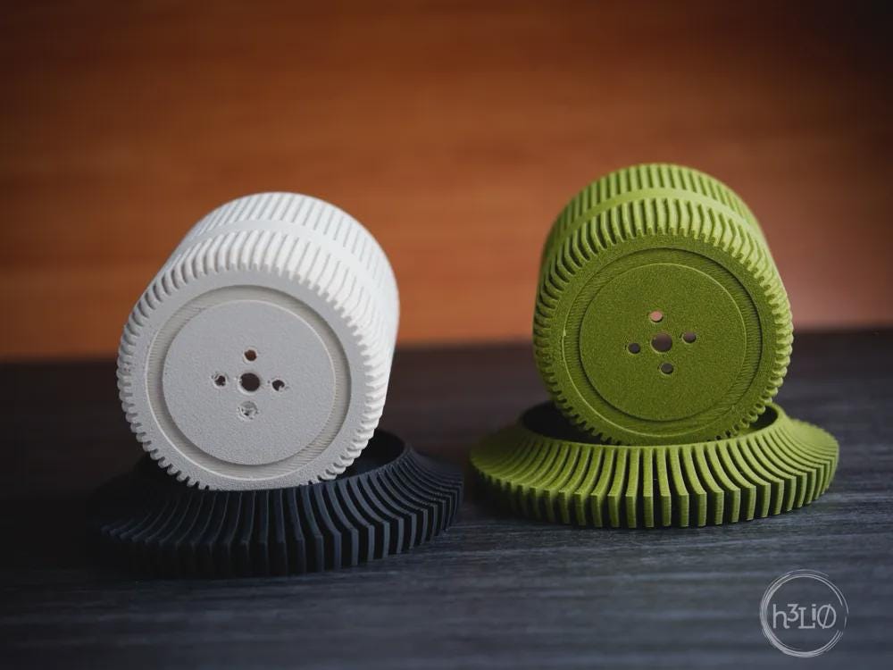 Ribbed Planter Pot | Moderner 3D Druck Blumentopf | Gerillter Übertopf | Design Deko Topf