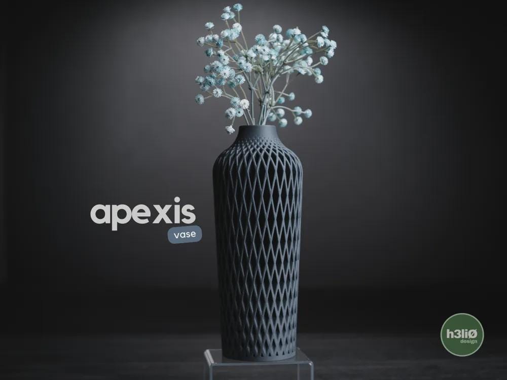 apexis vase | Moderne 3D Druck Vase | Geometrische Blumenvase | Design Deko | Minimalistisch