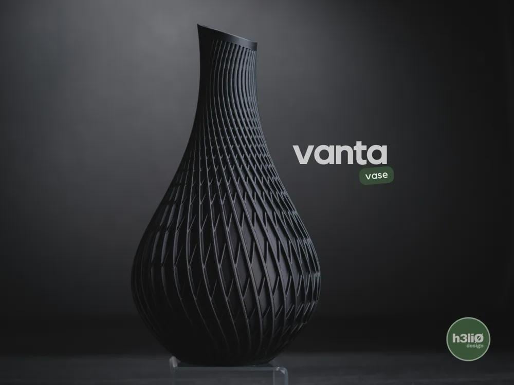 vanta vase | Moderne 3D Druck Vase | Geometrische Blumenvase | Design Deko | Dark Art