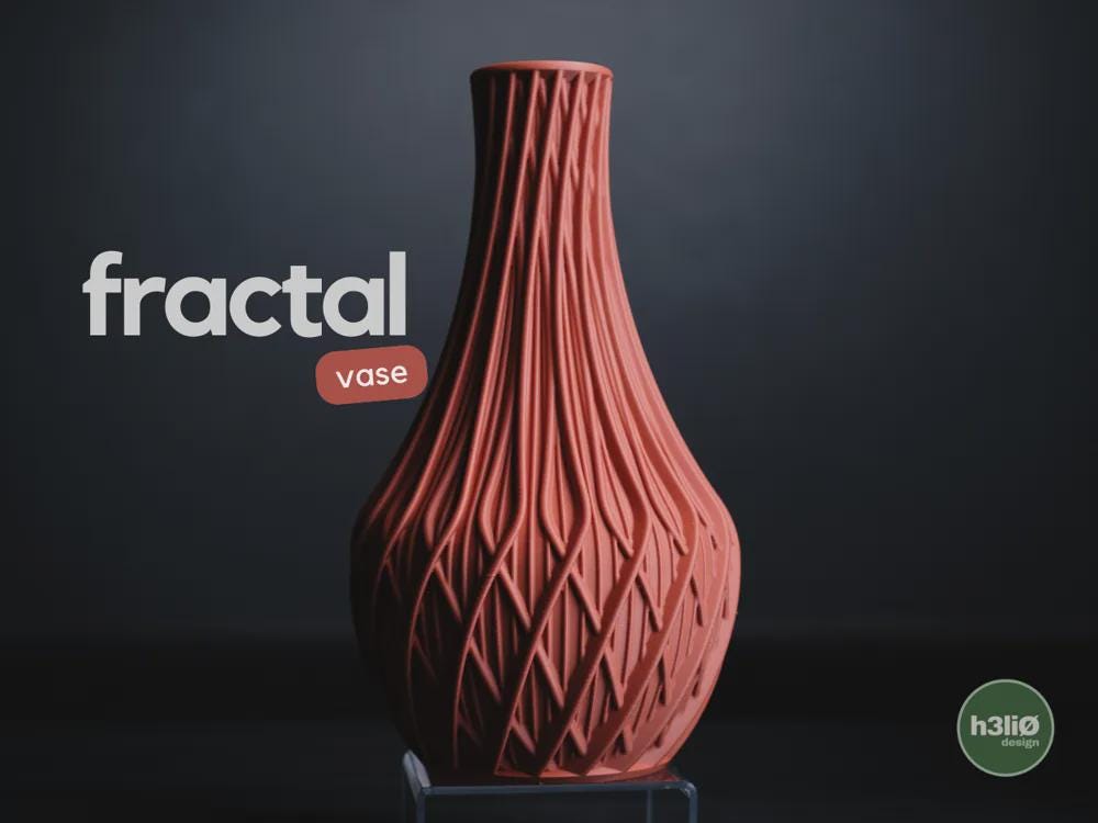 fractal vase | Moderne 3D Druck Vase | Geometrische Blumenvase | Design Deko | Dark Art