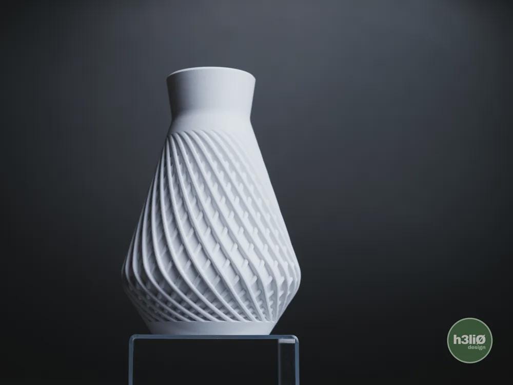 influx vase | Moderne 3D Druck Vase | Geometrische Blumenvase | Design Deko | Minimalistisch