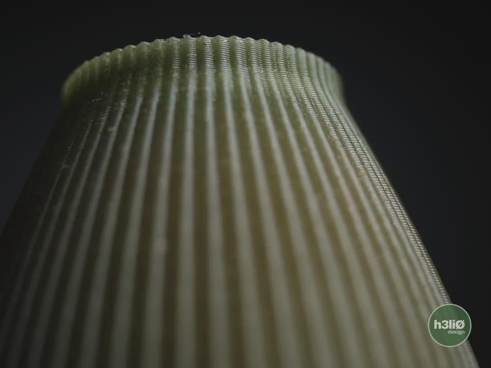 solstice vase | Moderne 3D Druck Vase | Gerillte Blumenvase | Design Deko | Minimalistisch