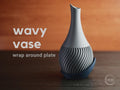 wavy vase | Moderne 3D Druck Vase | Elegante Blumenvase | Design Deko | Minimalistisch