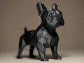 Geometric French Bulldog Figurine | Moderne Dekofigur Hund | Black Edition Designobjekt für Zuhause oder Büro Fehn-factory.de
