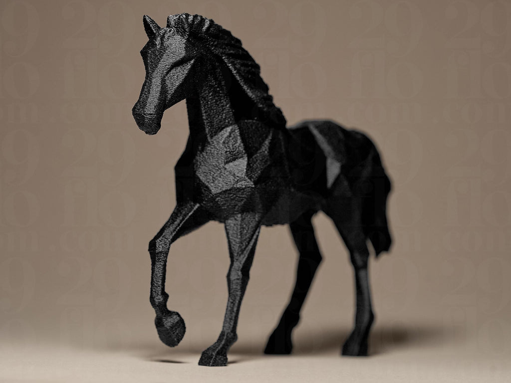 Geometric Horse Figurine | Modernes Pferd Designobjekt | Ausdrucksstarke Skulptur für stilvolle Räume Fehn-factory.de