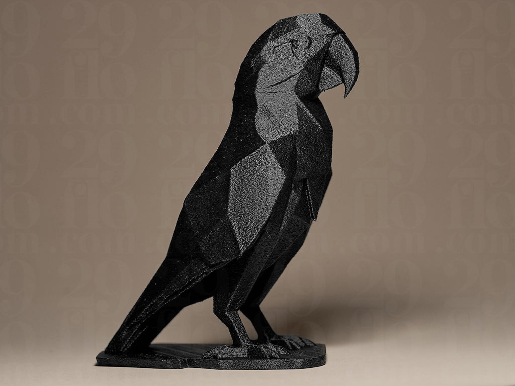 Geometric Parrot Figurine | Moderner Papagei aus geometrischen Formen | Stilvolle Dekofigur für Designliebhaber Fehn-factory.de