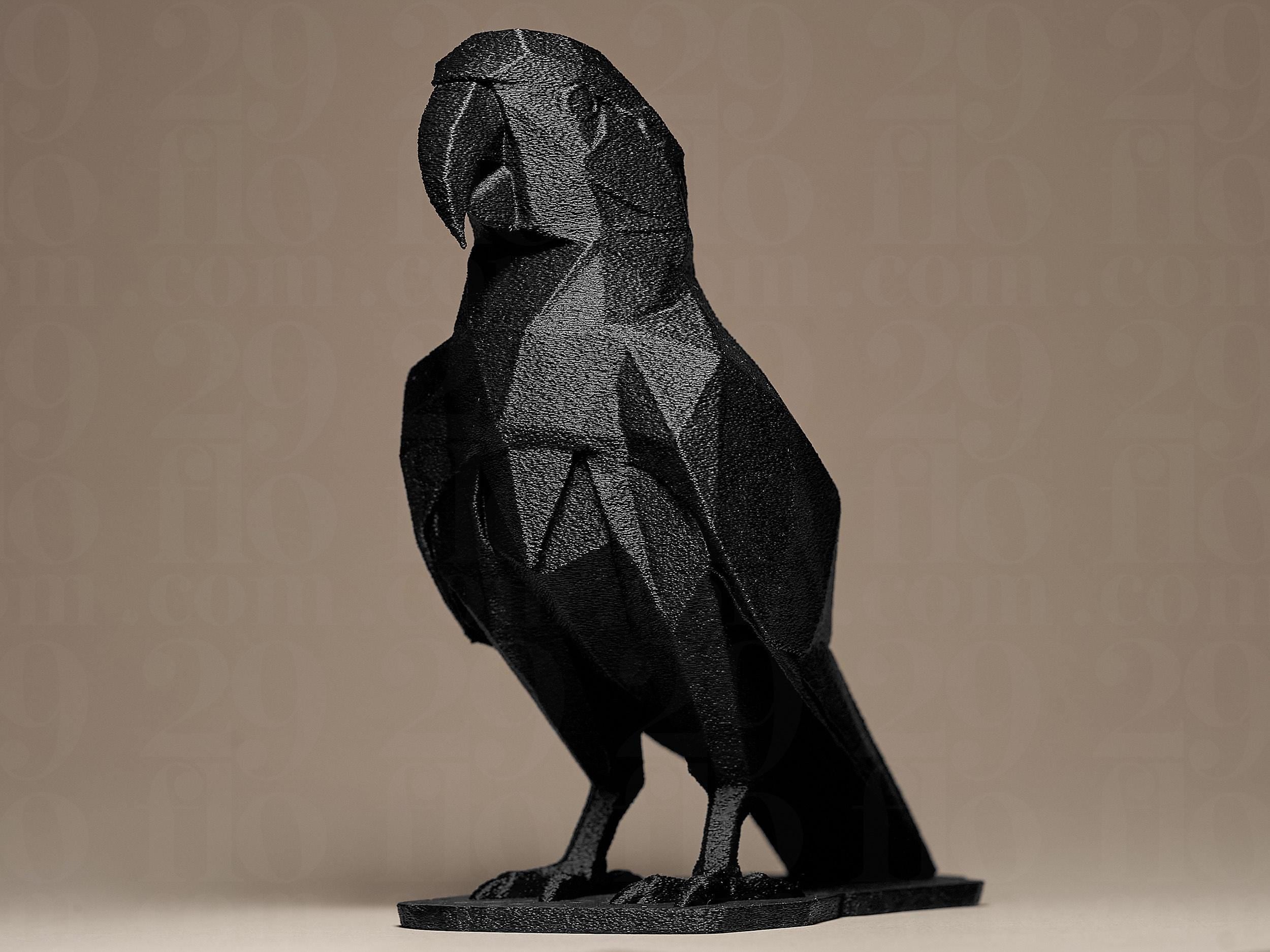 Geometric Parrot Figurine | Moderner Papagei aus geometrischen Formen | Stilvolle Dekofigur für Designliebhaber Fehn-factory.de