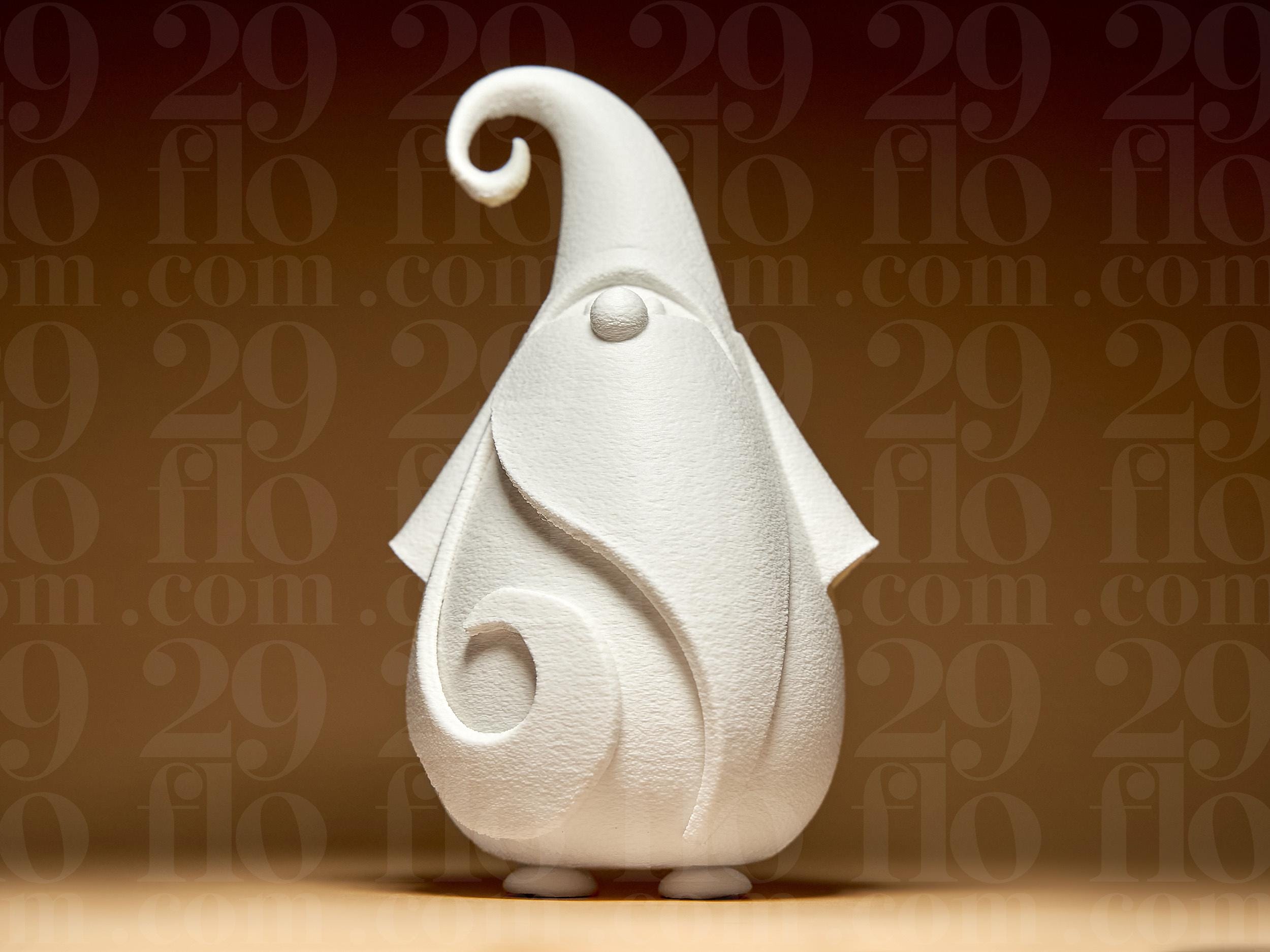 Modern Santa Claus #2 | Minimalistischer Wichtel Figur | Skandinavische Weihnachtsdeko Skulptur