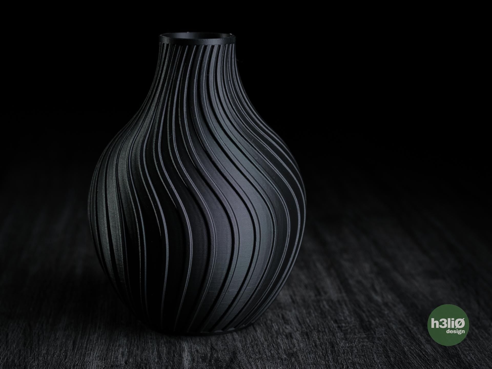 gleam vase | Moderne 3D Druck Vase | Große Bodenvase für Pampasgras | Design Deko | Organisch