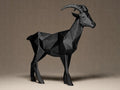 Geometric Goat Figurine | Moderne Ziege aus geometrischen Formen | Stilvolle Dekofigur in Schwarz Fehn-factory.de