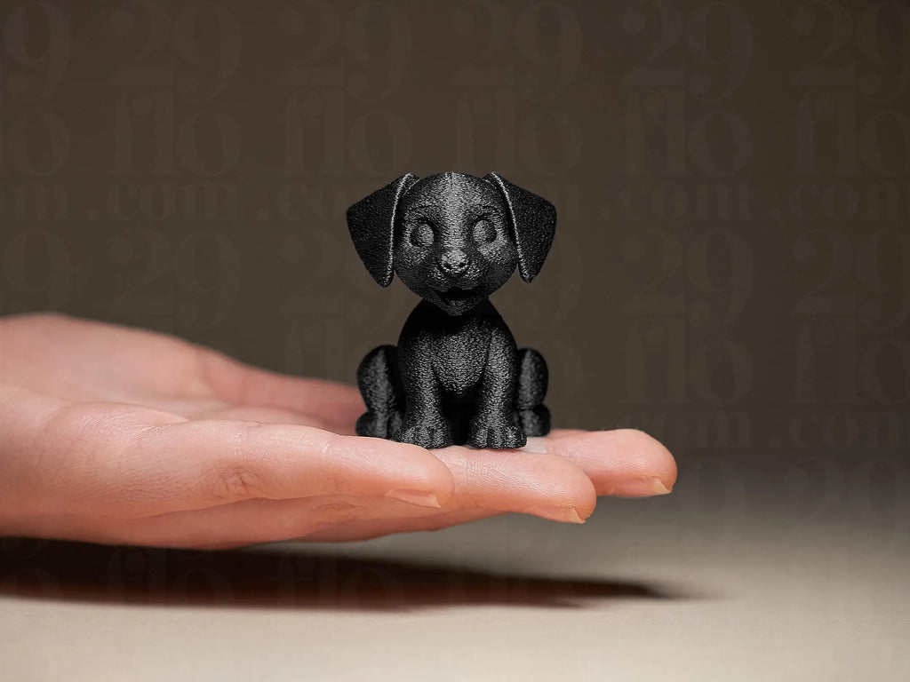 Puppy Labrador Figurine | Kleine Hundefigur | Süße Miniatur-Deko in Schwarz Fehn-factory.de