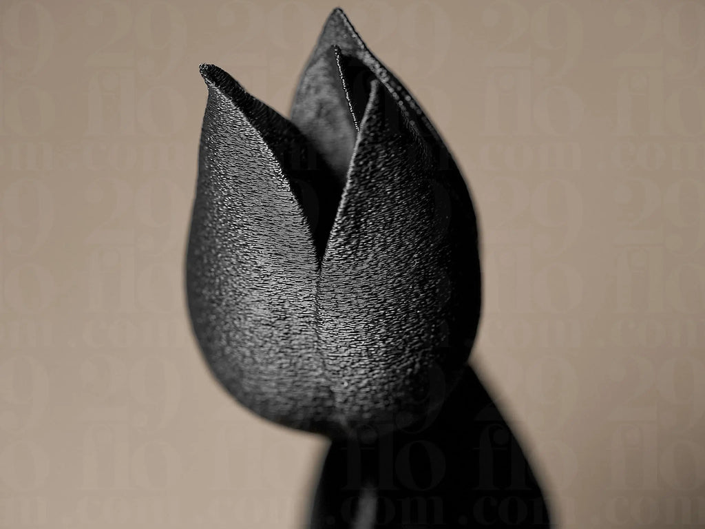Tulip Decor Figurine | Moderne Tulpen Skulptur | Blumendeko in Schwarz | Minimalistische Wohnaccessoire Fehn-factory.de