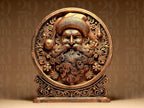 Santa Claus Relief Figurine | Weihnachtsmann Relief Skulptur | Wand- & Tischdeko | Schwarz oder Gold-Antik Fehn-factory.de