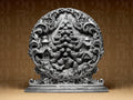 Winter Relief Figur | Dekoratives Wandrelief mit Winterlandschaft | Kunstvolle Skulptur in Schwarz oder handbemalt in Silber Fehn-factory.de