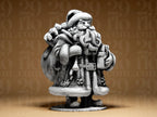 Santa Claus Figur | Weihnachtsmann Skulptur | Dekorative Winterfigur in Schwarz oder handbemalt in Silber Fehn-factory.de