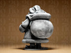 Santa Claus Figur | Weihnachtsmann Skulptur | Dekorative Winterfigur in Schwarz oder handbemalt in Silber Fehn-factory.de