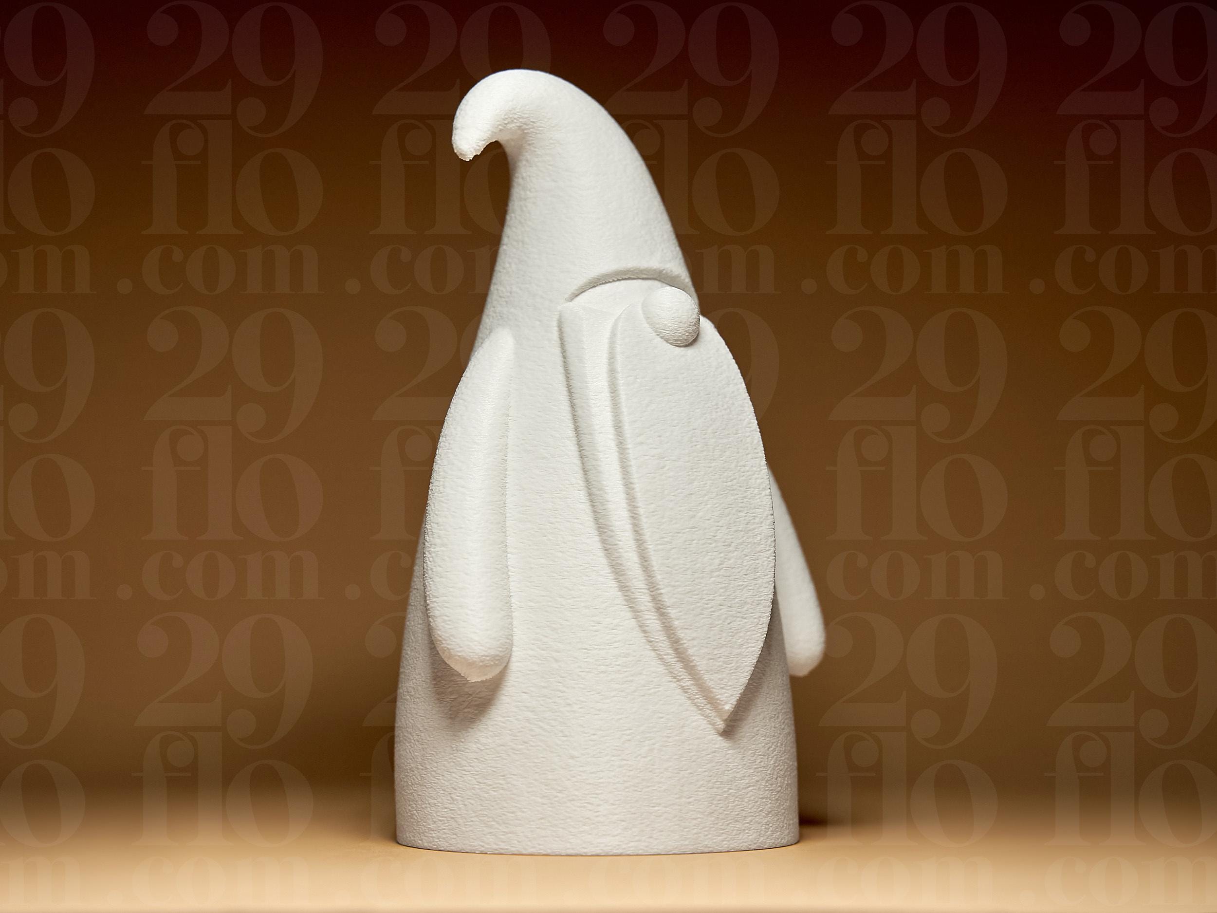 Moderner Santa Claus | Minimalistische Weihnachtsfigur | Skandinavische Winterdekoration in Weiß Fehn-factory.de