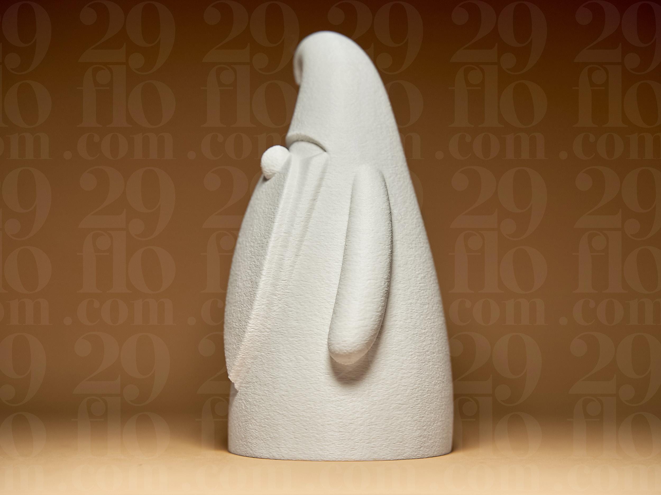 Moderner Santa Claus | Minimalistische Weihnachtsfigur | Skandinavische Winterdekoration in Weiß Fehn-factory.de