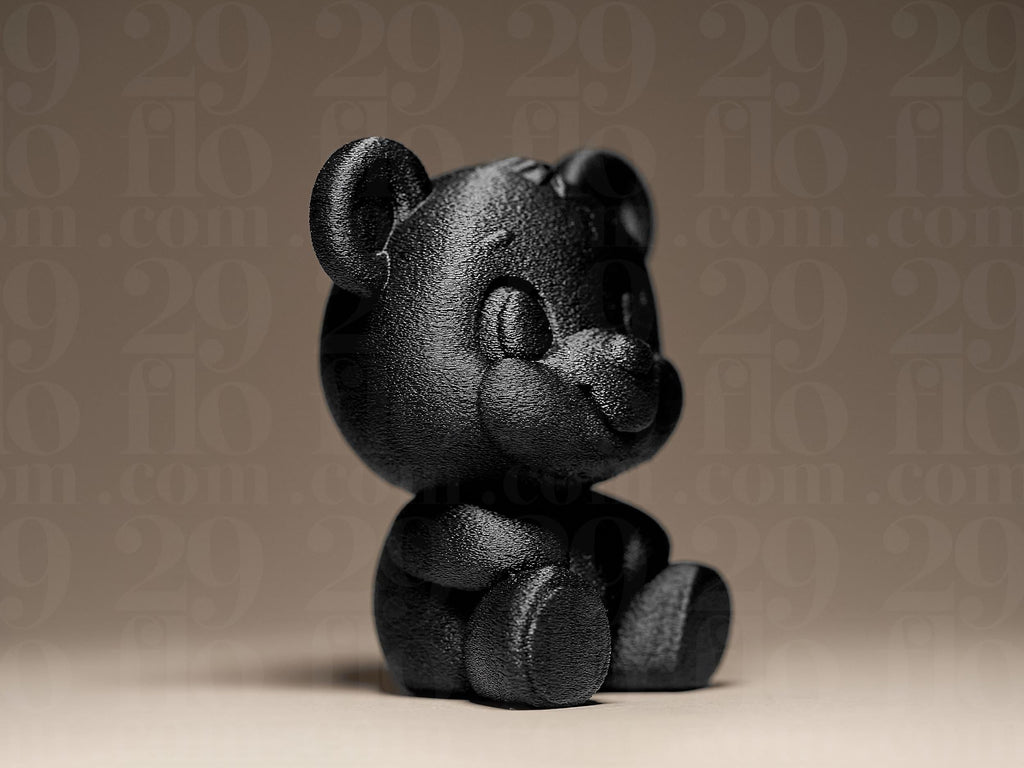 Teddy Bear Figur | Minimalistische Bärenfigur | Dekoratives Design-Objekt in Schwarz Fehn-factory.de