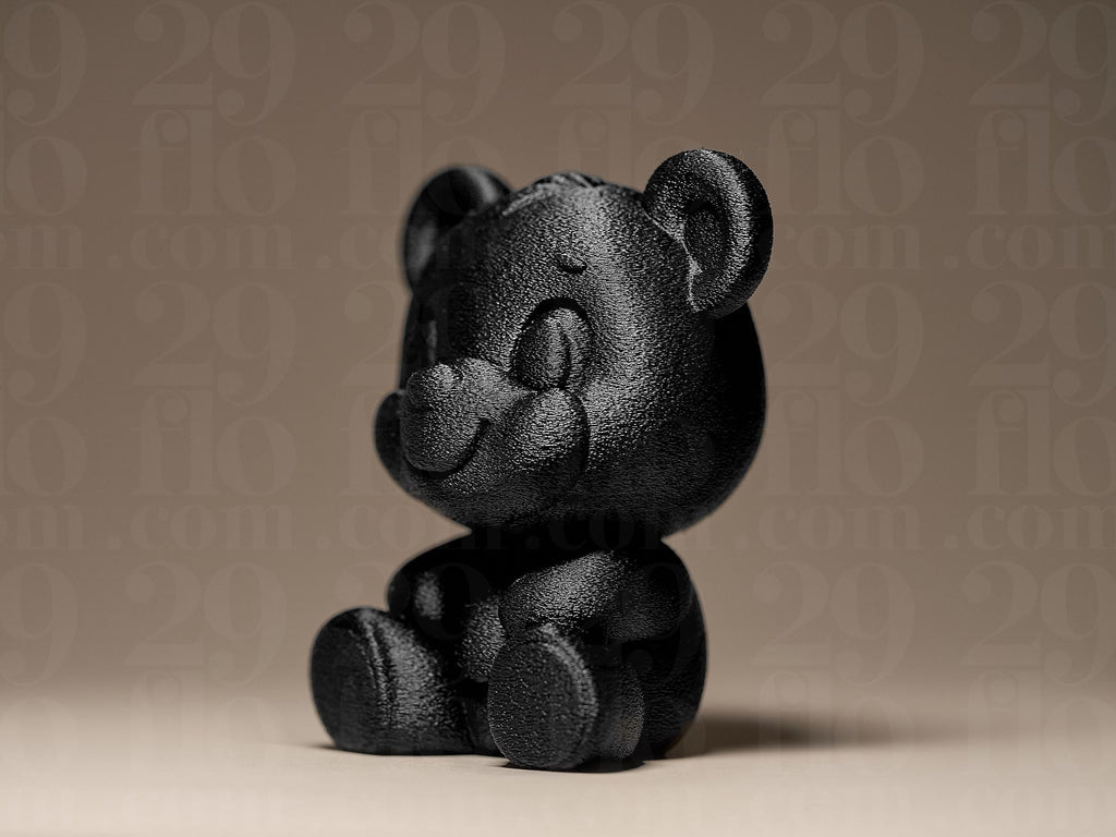 Teddy Bear Figur | Minimalistische Bärenfigur | Dekoratives Design-Objekt in Schwarz Fehn-factory.de