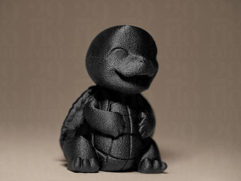 Cute Baby Turtle | Kleine Schildkrötenfigur | Verspielte Design-Dekoration in Schwarz Fehn-factory.de