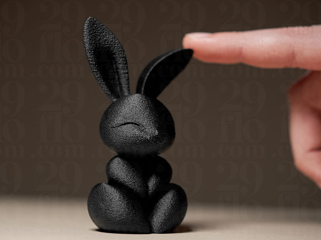 Just Bunny | Minimalistische Hasenfigur | Elegante Dekofigur in Schwarz Fehn-factory.de