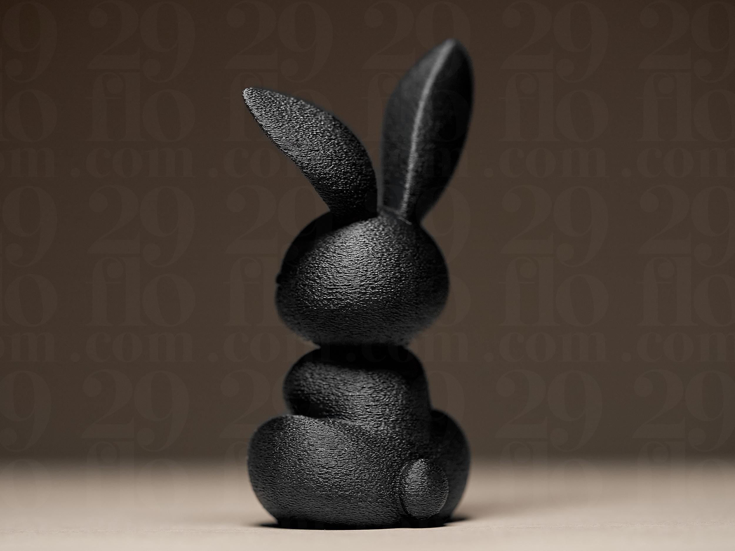 Just Bunny | Minimalistische Hasenfigur | Elegante Dekofigur in Schwarz Fehn-factory.de