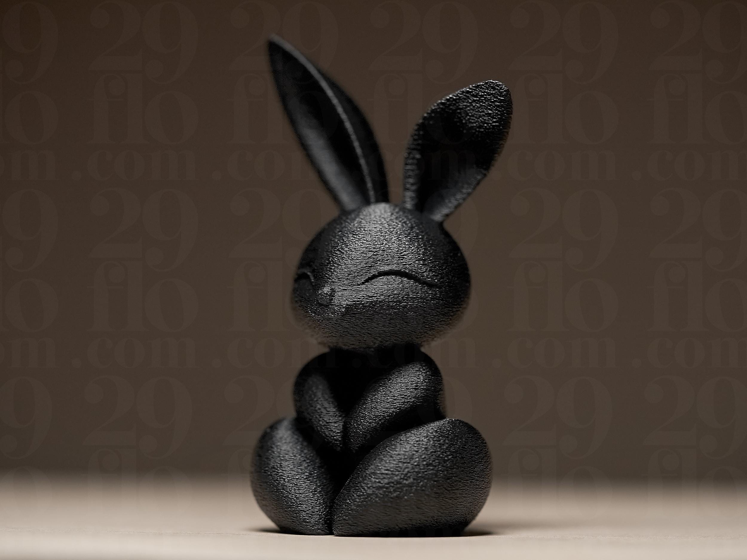 Just Bunny | Minimalistische Hasenfigur | Elegante Dekofigur in Schwarz Fehn-factory.de