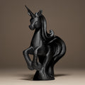 Unicorn Decor Figurine | Schwarze Einhorn Skulptur | Moderne Fantasy-Deko mit elegantem Design Fehn-factory.de