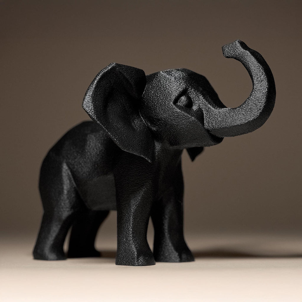 Elephant Decor Statue | Elefant Figur #2 | Moderne Low Poly Skulptur | Dark Art Kollektion
