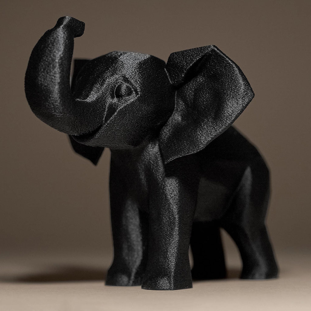 Elephant Decor Statue | Elefant Figur #2 | Moderne Low Poly Skulptur | Dark Art Kollektion