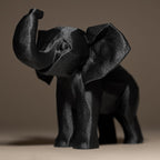 Elephant Decor Statue | Elefant Figur #2 | Moderne Low Poly Skulptur | Dark Art Kollektion