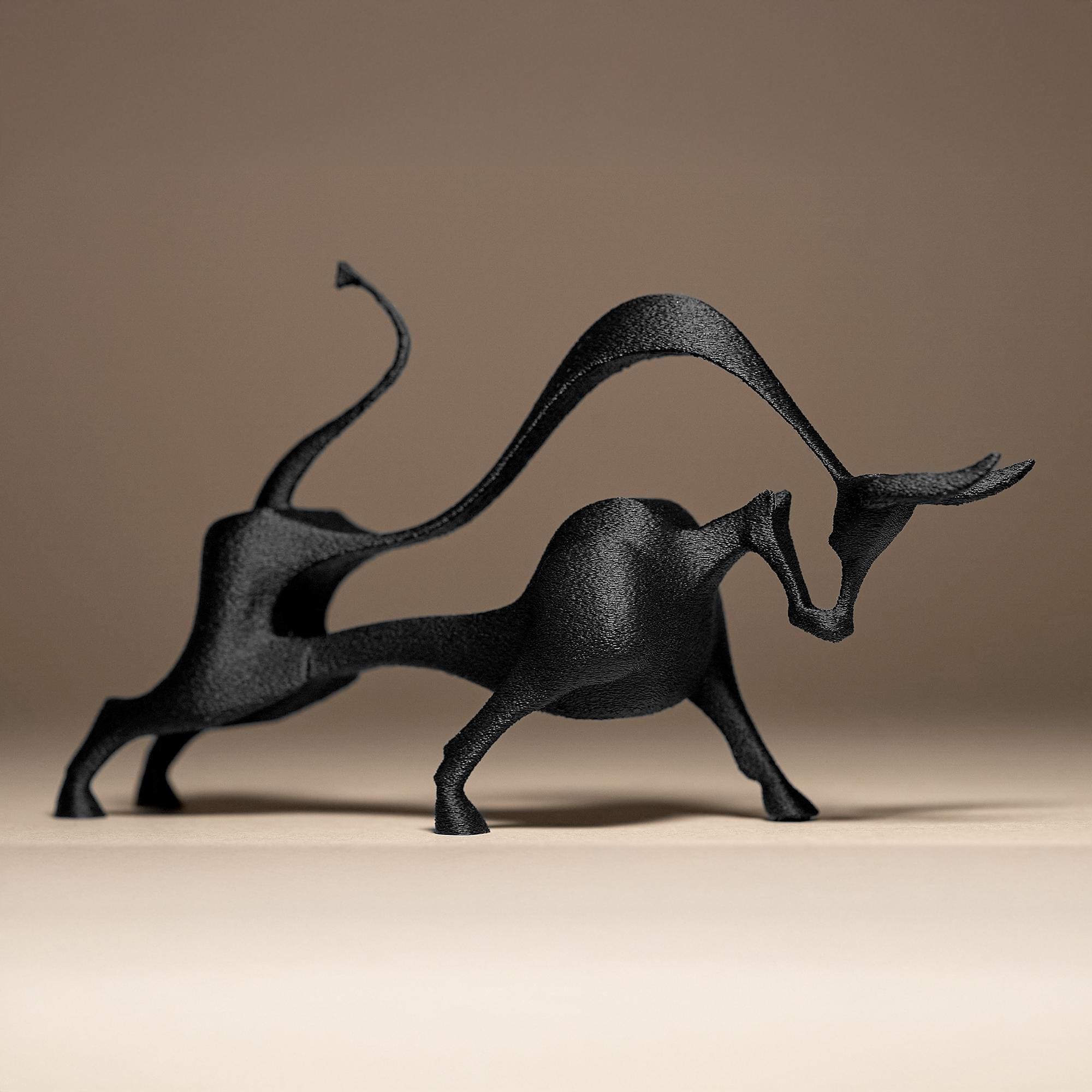 Hollow Bull Decor Statue | Abstrakte Stier Figur | Moderne Skulptur | Dark Art Deko