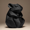 Cute Hamster Decor Statue | Low Poly Hamster Figur | Minimalistische Tier Skulptur | Dark Art