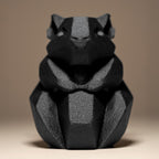 Cute Hamster Decor Statue | Low Poly Hamster Figur | Minimalistische Tier Skulptur | Dark Art