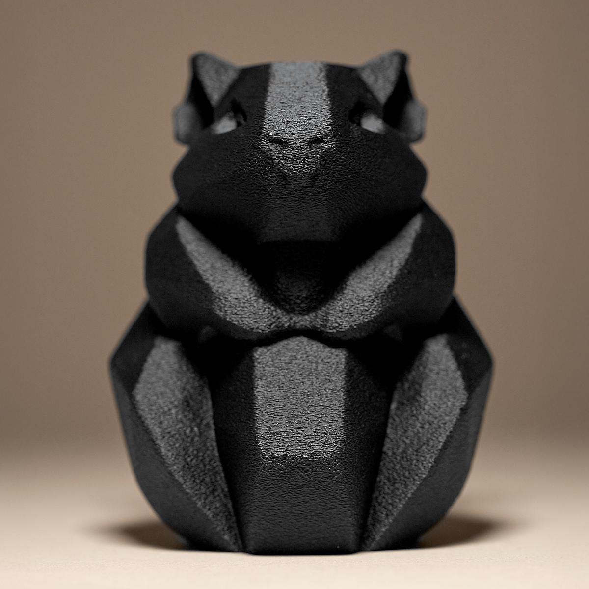 Cute Hamster Decor Statue | Low Poly Hamster Figur | Minimalistische Tier Skulptur | Dark Art