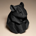 Cute Hamster Decor Statue | Low Poly Hamster Figur | Minimalistische Tier Skulptur | Dark Art