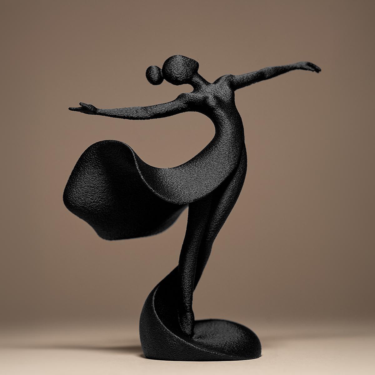 Ballerina Decor Statue | Tänzerin Figur Skulptur | Moderne Abstrakte Kunst | Dark Art
